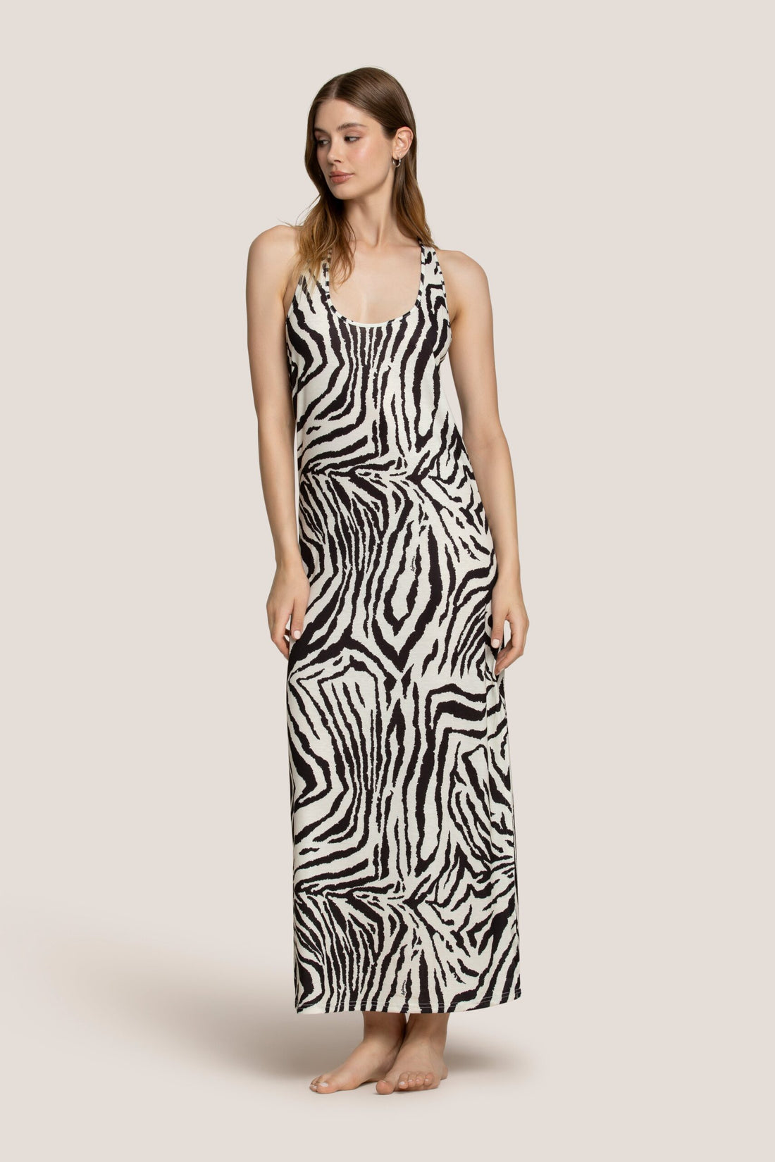 Abito lungo zebra night image 0