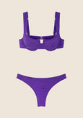 Bikini Donna F**K Reggiseno con Ferretto e Slip Americano Fisso Viola 1142-PR image 6