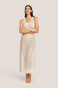 Abito lungo natural mesh image 0